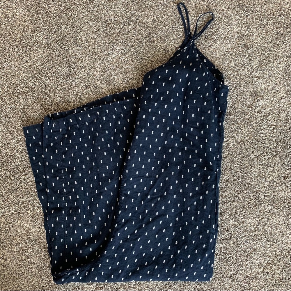 Athlete Linen Navy Romper, size 8